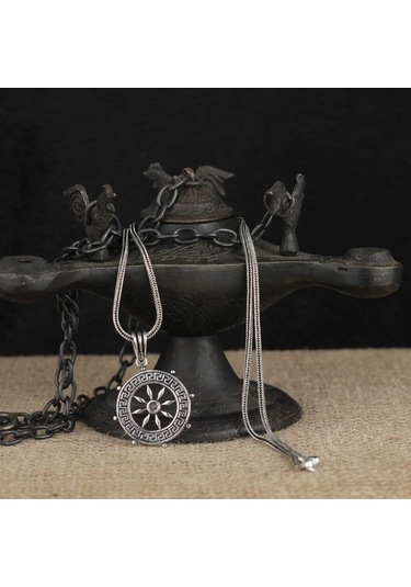 925 Ayar Gümüş Dümen Tasarım Erkek Kolye