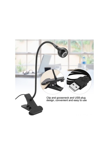 Maoyaya Usb Led Masa Lambası, Esnek Klipsli, Siyah Beyaz, Okuma Ve Çalışma Işığı Diğer
