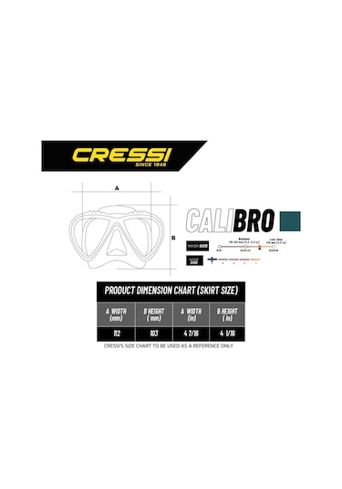 Parumarin Cressi Calibro Hd Dark Dalış Ve Yüzme Maskesi