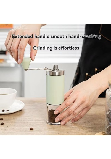 Mufunye Portatif El Çekmeli Kahve Değiştirici, Cnc Çelik Öğe, Taşınabilir Outdoor Kahve Değiştirme Aleti, Elektriksiz Manuel Kullanim, Yeşil/pembe Seçenekli Siyah