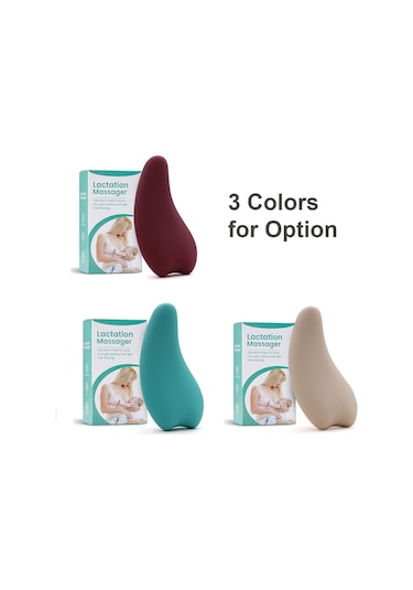 Geeroyoo Emziren Anneler İçin Silikon Ve Abs Malzemeli Titreşimli Ve Isıtmalı Göğüs Masaj Aleti Şarj Edilebilir