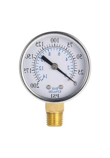 Artfulabode Su Ölçer Npt Manometre Hidrolik Basınç Göstergesi Filtre Dişli Basınç 50mm 200psi 14bar 1/4