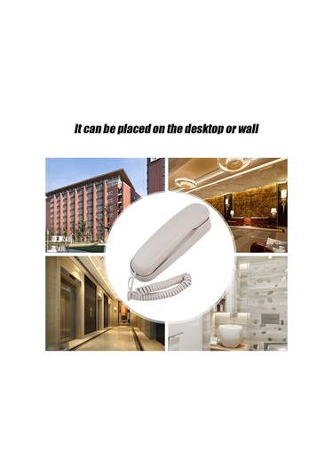 Moveevo Masaüstü/duvar Tipi Otel İş Telefonu - Kaymazsız, Telefon Hattı Beslemeli, Kompakt Abs Beyaz Diğer