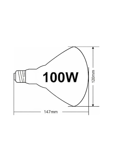 100w Isıtıcı Ampul Kırmızı Isı Lambası Civciv Kümes Kuluçka E27 Duy Isıtma Ampulü 1