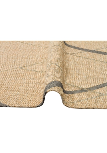 Brooklyn Brk 05 Natural Grey Hasır Görünümlü Kaymaz Renkli Dokuma Modern Kilim