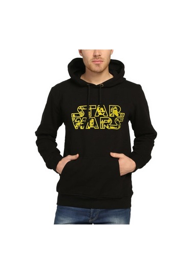 Bant Giyim - Star Wars Siyah Kapşonlu Erkek Sweatshirt