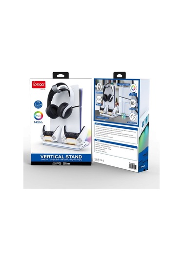 İpega P5s020w Ps5 Slim Disk/ps5 Slim Dijital Uyumlu Rgb Soğutucu Fanlı Stand