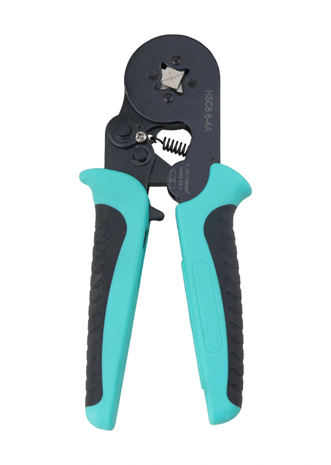 Padalink Hsc8 6-4a Dört Köşeli Boru Tipi Terminal Presi, 0.25-10m Soğuk Presleme Aracı, Portakal-siyah Kaymazsız Kollü El Aleti