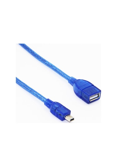 5 Pin Mini Usb Erkek - Usb Dişi Kablo 20Cm