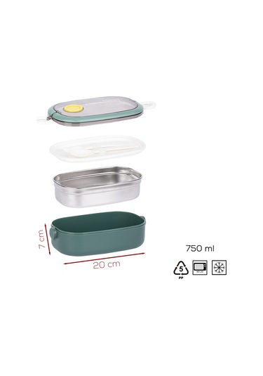 Posima 3114-2 Stainless Steel Vakumlu Lunch Box Sefer Tası  Yeşil