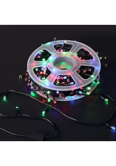 Renkli Vip Profesyonel 25 Metre Renkli Led Işık 220v Fişli Renkli Beyaz - Çok Renkli
