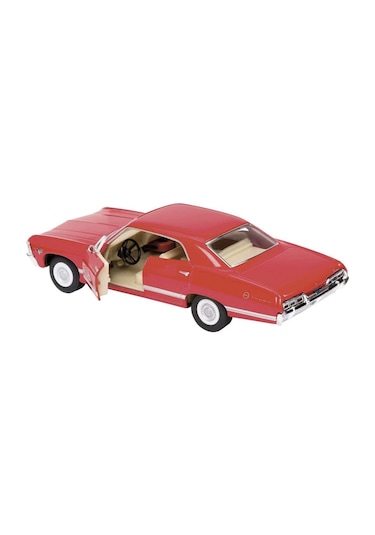 Kinsmart 1967 Chevrolet İmpala 1:34 Diecast Model Araba Kırmızı
