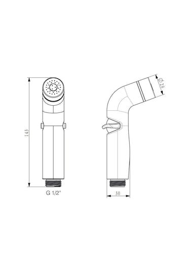 Fause KTS101 Spiralli Taharetmatik Debi Ayarlı Taharet El Duşu Krom