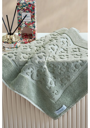 Doqu Home Leris Bouquet Ayak Havlusu Yeşil
