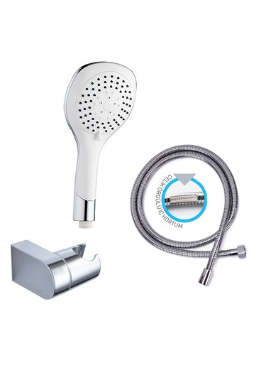 Yapıtaşı Yt283 Kartepe Banyo Duş Seti 3fonksiyonlu Beyaz - Krom