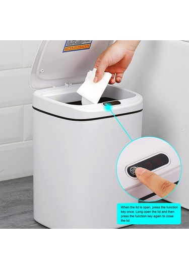 Antibakteriyel Atık Kutusu - Mutfak İçin Akıllı İndüksiyon Süt Beyazı