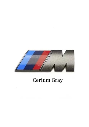Bmw Abs M Logo Gövde Yan Rozet Gövde Arka Bagaj Dekore Çıkartma Araba Cerium Gray 9x3cm 1 Piece Set