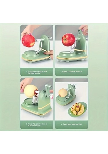 Honeybeeshop Derin Yeşil 1 Adet Manuel Soyacak Armut Patates Elma İçin Ideal Mutfak Aleti Koyu Yeşil