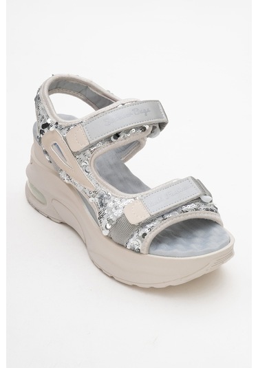 Arthur Gri Payet Bantlı Kalın Taban Kadın Spor Sandalet Gri - Gri