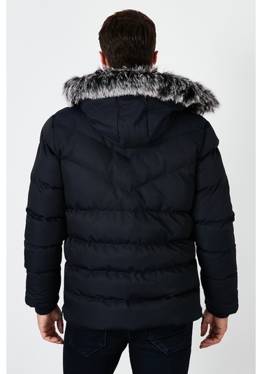 Buratti Slim Fit Suni Kürklü Peluş Astarlı Çıkarılabilir Kapüşonlu Şişme Erkek Mont 5761080 B Lacivert Buratti Slim Fit Suni Kürklü Peluş Astarlı Çıkarılabilir Kapüşonlu Şişme Erkek Mont 5761080 B Lacivert