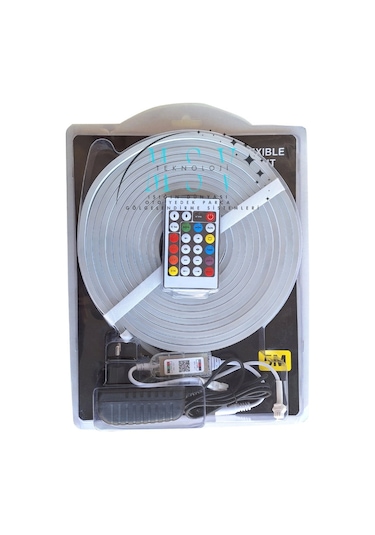 12v 5 Metre 6x12 Mm 120 Ledli Amimasyonlu Sese Duyarlı Rgb Pixel Neon Led Set Ir Kumanda Ve Bluetoot