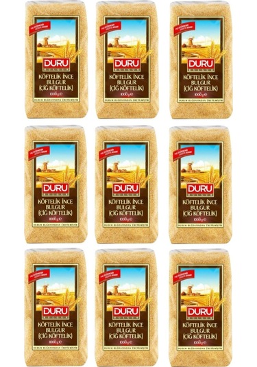Duru Köftelik Ince Bulgur Çiğköftelik 9 x 1 KG