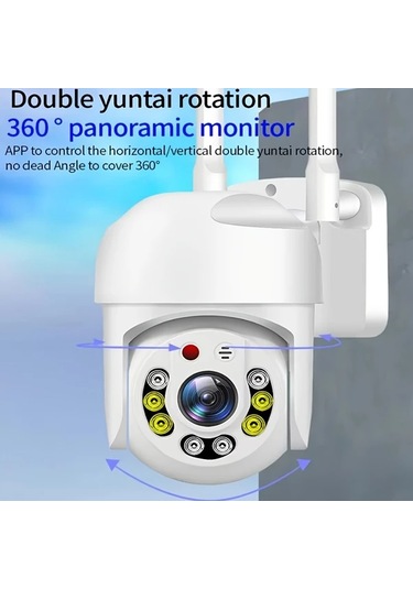 Xuweiwei Outdoor Wifi Guvenlik Kamerası White 360 Derece Pan Tilt Hareket Algılama Iki Yönlü Ses Renkli Usb Güçlü 24ghz Kablosuz