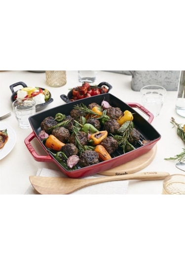 Staub La Cocotte Izgara Tava | Döküm Demir | 33 CM | Kiraz