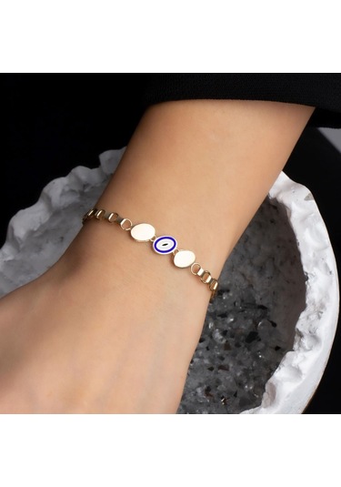Altın Nazar Bileklik BL0058 Sarı Altın
