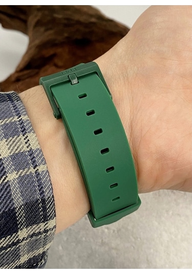 Q&Q QCG21213 Yeşil Su Geçirmez Çift Takvimli Unisex Kol Saati