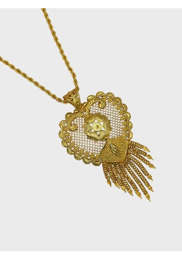 Arnes Jewelry Çelik 22 Ayar Altın Kaplama Hint Kolye Ar550nes Gold
