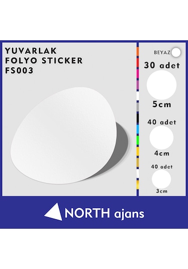 Yuvarlak Folyo Duvar Sticklerı Beyaz