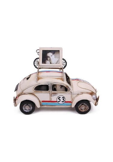 Dekoratif Metal Araba Çerçeveli Vintage Ev Ofis Hediyelik