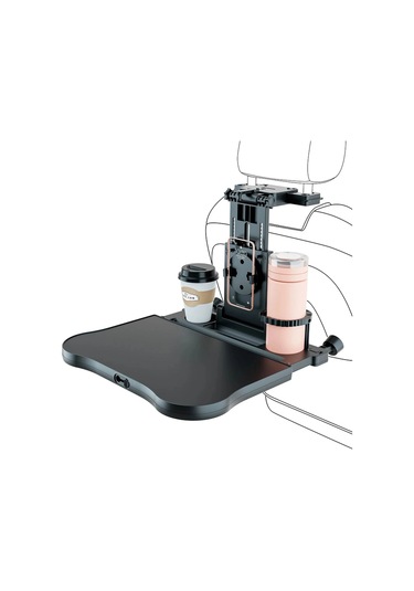 Shopytech Evrensel Araç Koltuğu Masası 360 Döner Tepsi Tablet Laptop Standı Ve Bardaklık 1 Adet