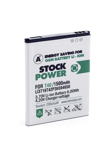 Turkcell T-40 / Zt Avea In Touch 2 1500 Mah Stock Power Batarya