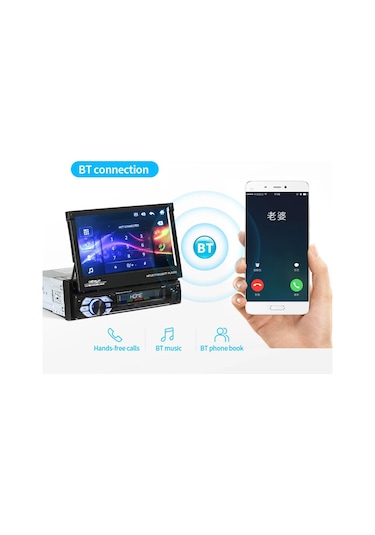 İndash 7 İnc Double Teyp Dokumatik Bluetooth Usb-sd-aux 1080p Hd + Kamera Hediyeli 7"