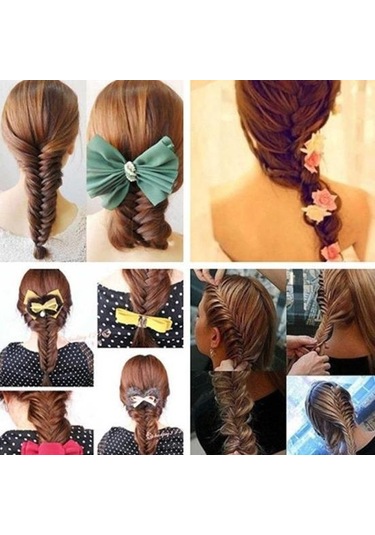 2 Adet Mini Saç Braider Büküm Klipler Tarak Prenses Kafa Hairdisk Dıy Patlama Ekle