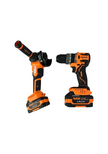 Rico 028-RE0040 Şarjlı Darbeli Matkap + 4AH 20V Şarjlı Avuç İçi Taşlama Seti