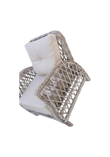 Mira Rattan Bahçe Oturma Grubu 3+1+1 Sehpalı Bahçe Takımı