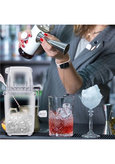 Jialan El Traş Buz Makinesi Buz Karıştırıcılar Araçları Mutfak Beyaz