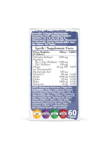 Sorvagen Niacinamide Collagen 60 Tablet