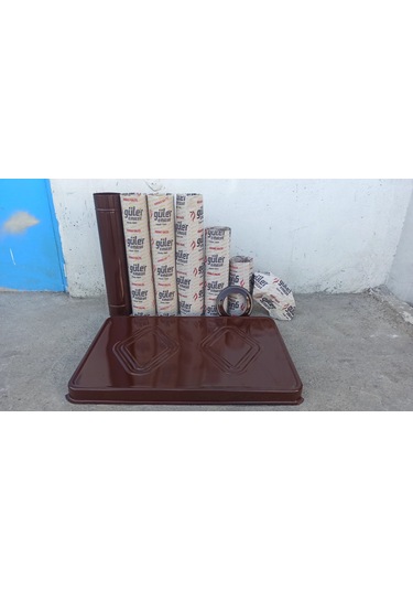 Kuzine Boru Takımı Kahverengi Emaye Soba  Borusu