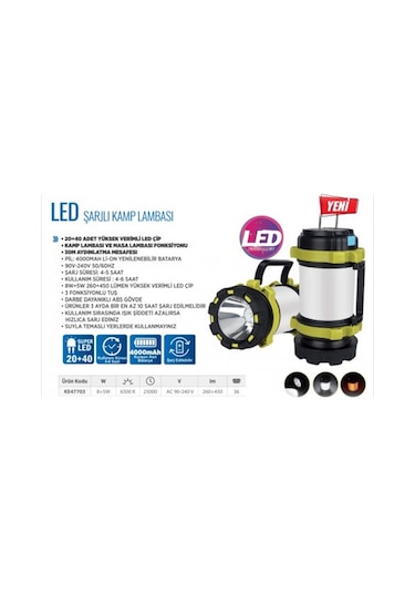 Klaus Ke47703 Led Kamp Lambası