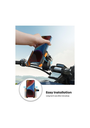 Lamicall Motosiklet Ve Bisiklet Telefon Tutucu Kolay Sök Tak Bp09o