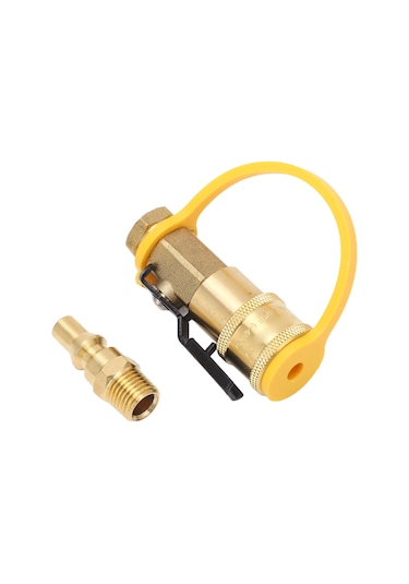 Moveevo Brass Propane Quick Connect Adapter Seti - 1/4" Hızlı Bağlantı Ve Kapatma Valfi İle 3/8" Dahili Dişli Regülatör Dönüştürücü - Kamp, Bbq Ve Dış Mekan Kullanıma Uygun Diğer