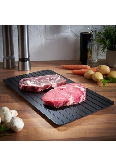 Pazly Hızlı Çözme Tepsisi Buzlu Et Donmuş Gıda Çözücü Mikrodalga Tahtası Buzsuzlaştırma Plakası L Diğer