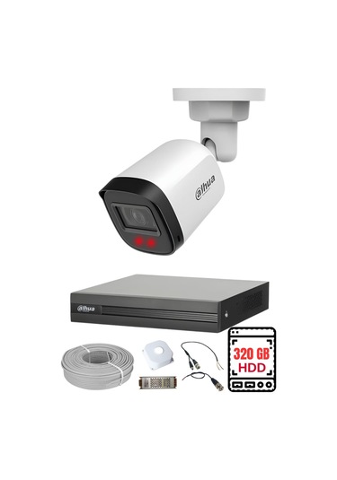 Fury Dahua 1 Kameralı Gece Görüşlü Su Geçirmez Full Hd Güvenlik Kamerası Seti 320gb