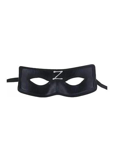 Zorro Maskesi Arkadan Lastikli Z Baskılı