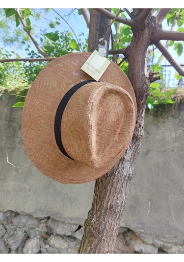 Suyutti Kostan Aksesuar Unisex Hasır Şapka Camel camel