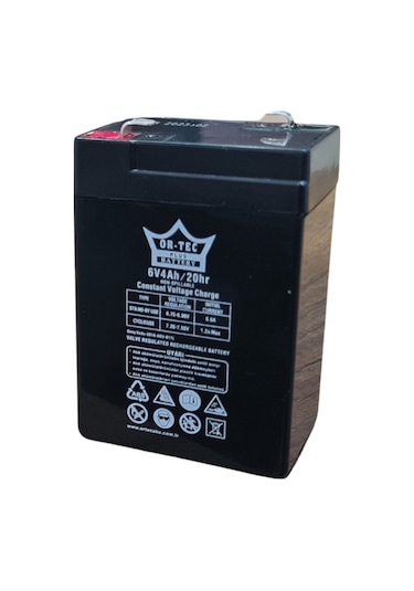 Ortec Black 6v 4 Ah Bakımsız Akü 2024 Üretim
